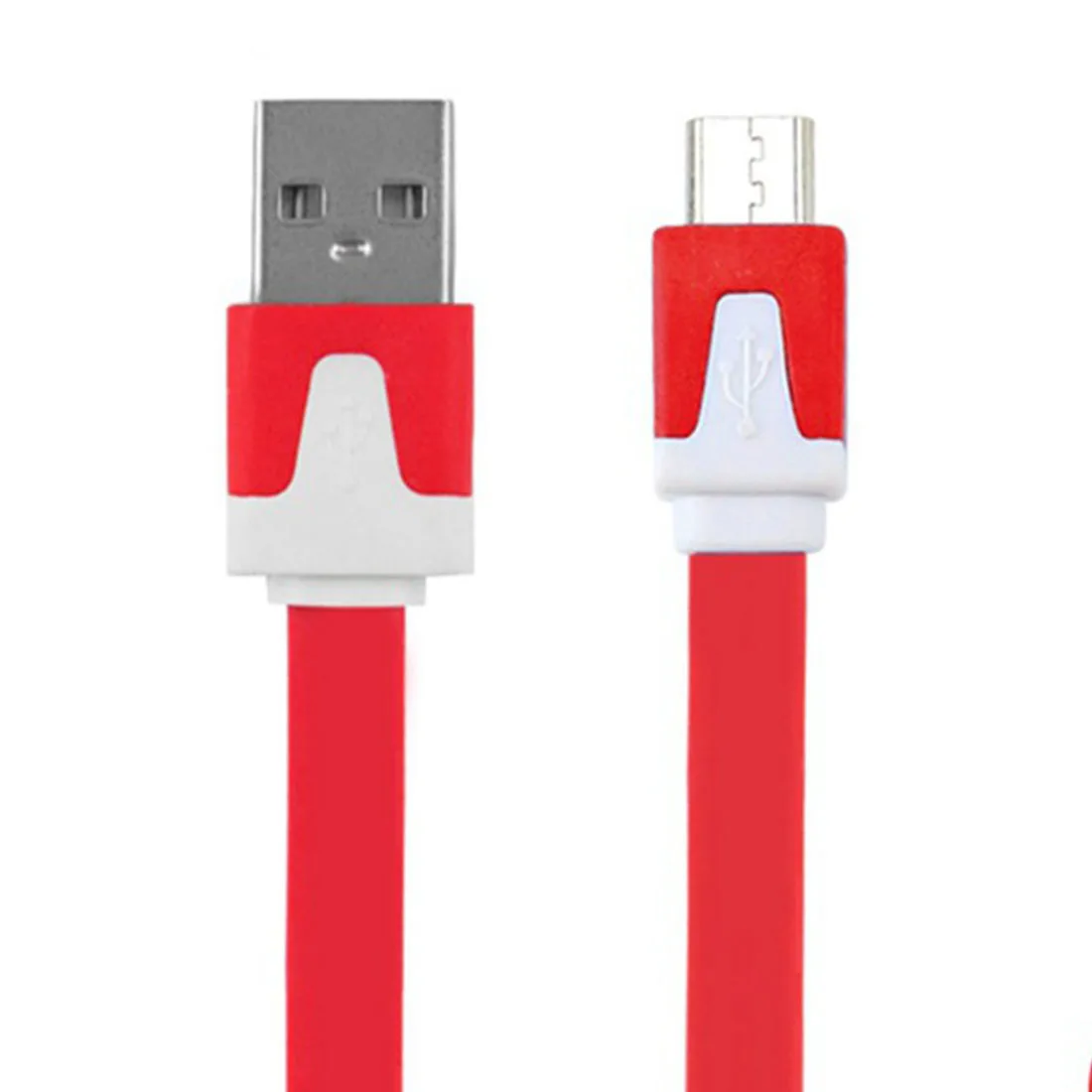 red Micro USB кабель 1 м/2 м/3 м Быстрая зарядка синхронизации данных плоский Лапша кабель для samsung Xiaomi huawei LG htc Android телефонные кабели - Тип штекера: red
