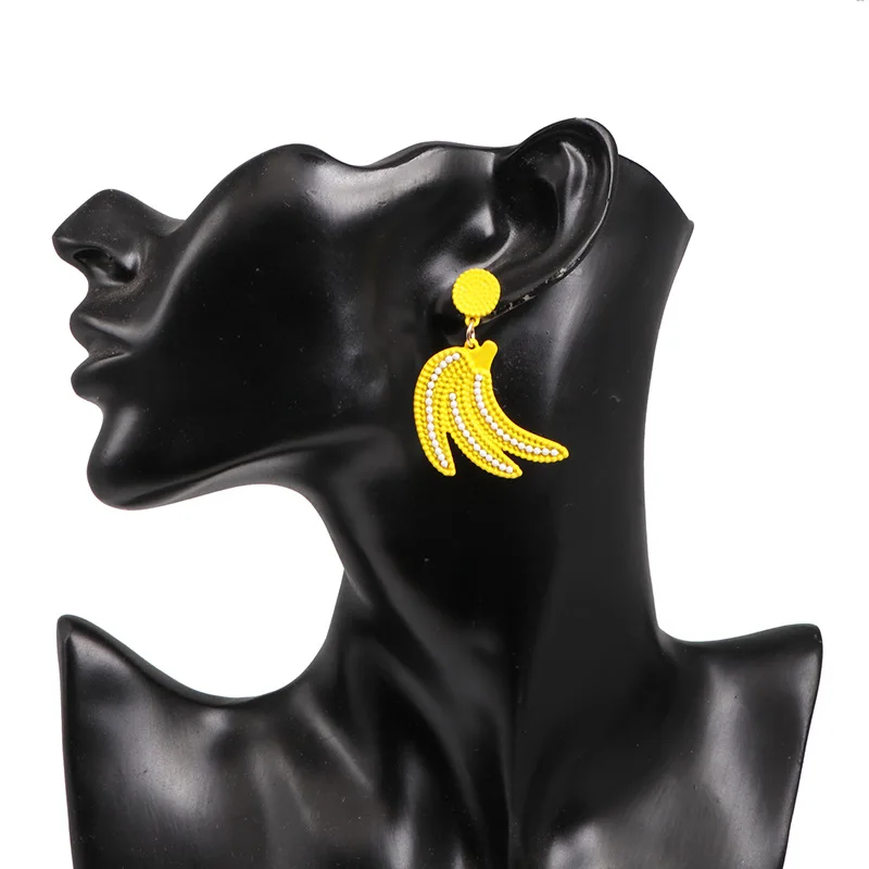 Pomlee Fashion Strawberry Banana Shaped Drop Earrings Women Elegant Fruits Cute Gifts Statement Earring Party Jewelry Wholesale | Украшения