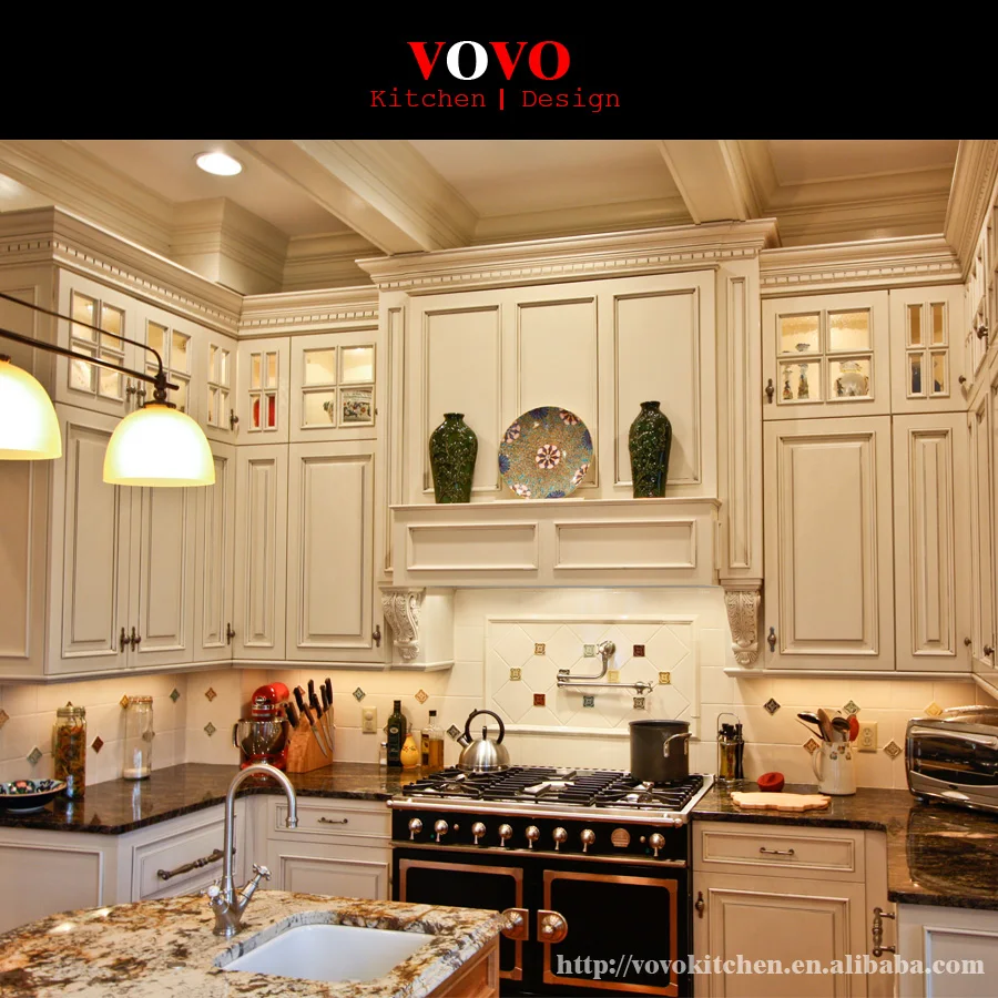 Канада белые деревянные кухонные шкафы с короной молдинг потолок|white wood kitchen