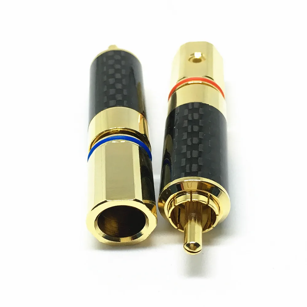 8 шт. Audiophile эвтектическая Медь 24 К позолоченный RCA штекер провода разъем припоя