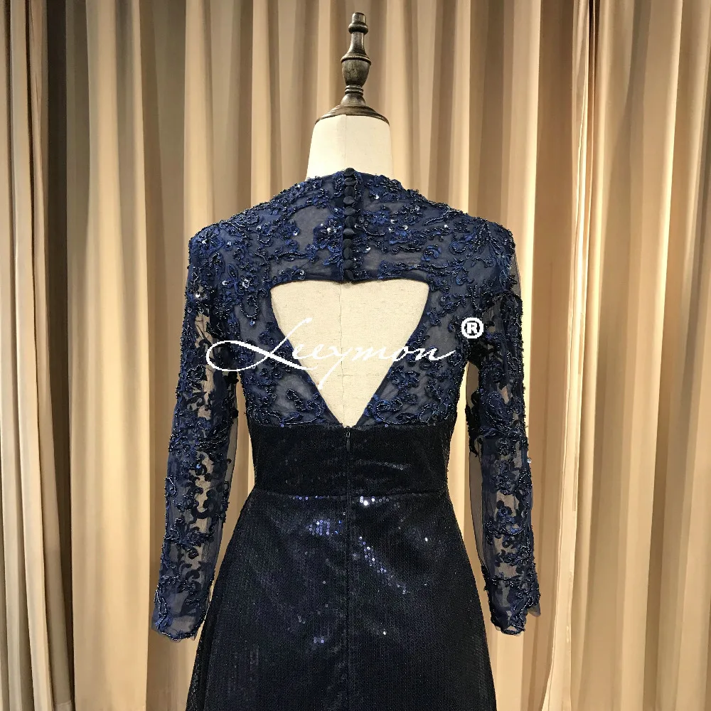 Leeymon На Заказ Темно-Русалка Блесток Вечернее Платье Старинные Vestido De Festa Длинное