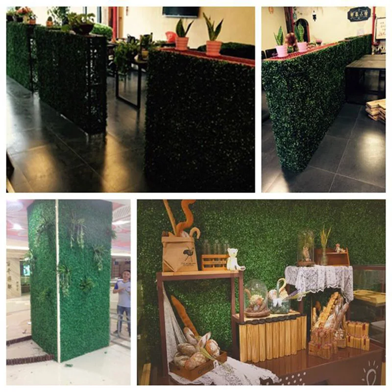 40*60 см DIY искусственные 3D зеленые стены садовый декор растения Трава зеленый Ландшафтный квадратный газон листья эвкалипта газон