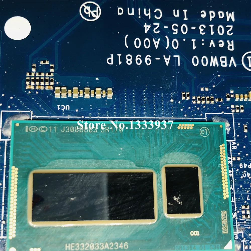 VBW00 LA-9981P материнская плата для ноутбука DELL Inspiron 5537 3537 Материнская SR170 I5-4200U 4TGXY 04TGXY