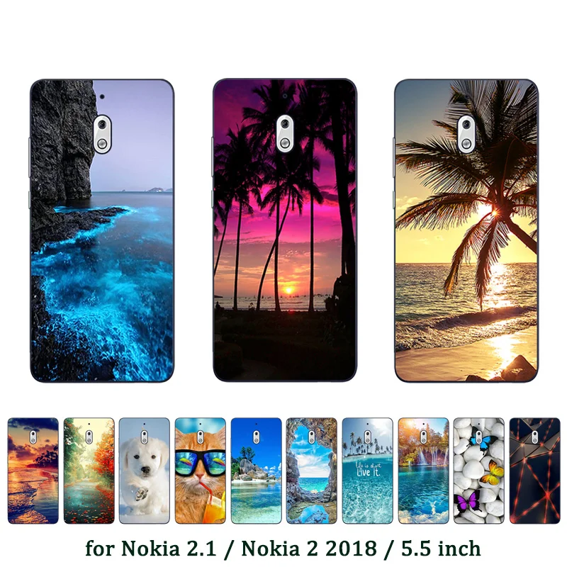 Чехол для телефона Nokia 2 1 2018 чехлы задняя крышка Scape 5 дюйма телефонов ультратонкие