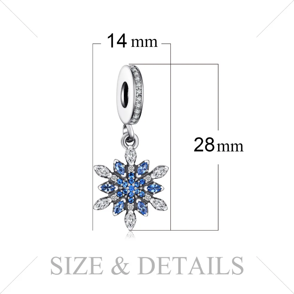 Jewelrypalace 925 пробы серебро Froast цветок создан Синий Nano Серьги Подвески-шармы