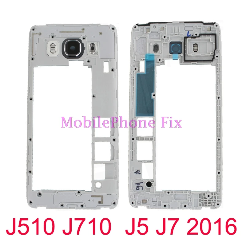 Для samsung Galaxy J5 J7 J510 J710 средняя рамка Корпус Внешняя рамка Шасси+ объектив камеры+ кнопки Запчасти