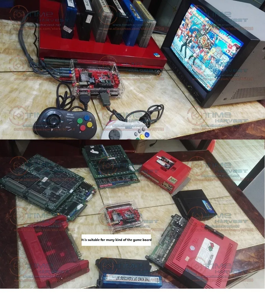 Новейший V2 супер пистолет JAMMA CBOX конвертер плата к SNK D15P джойстик и Сатурн геймпад для любого JAMMA PCB Pandora box MVS материнская плата