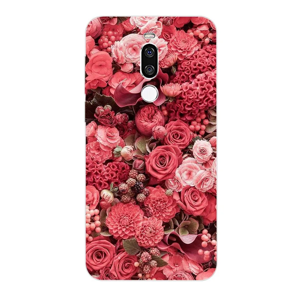 Чехол для Meizu X8 мягкий силиконовый чехол из ТПУ с цветочным узором телефона |