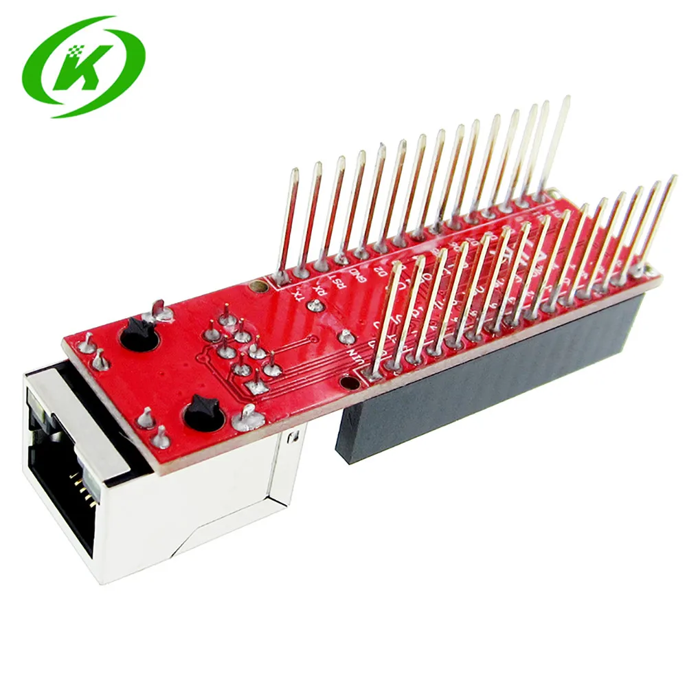 Сетевой экран ENC28J60 V1.0 Nano V3 Ethernet-экран RJ45 HR911105A с контактами 1 шт. | Компьютеры и офис