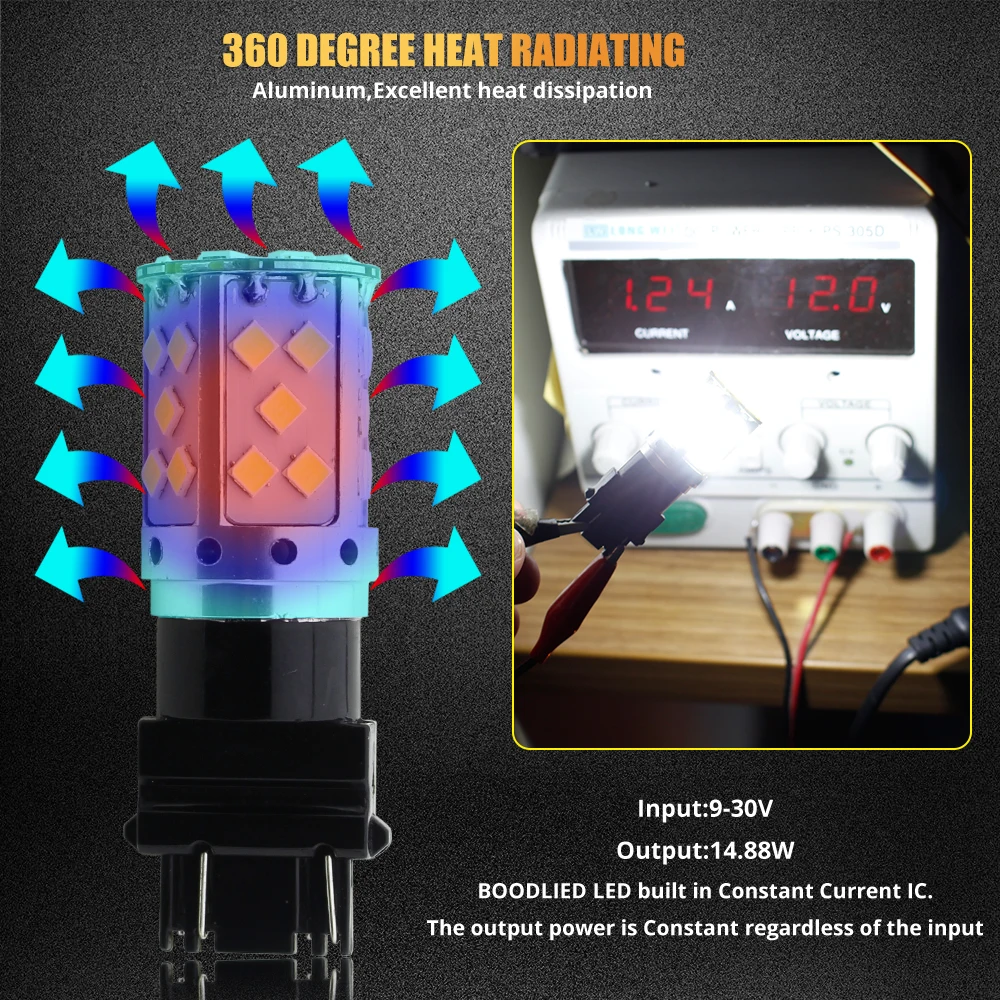 Светодиодсветодиодный лампы T25 15 Вт 9 30 в 3157 35 чипов 3030 SMD|Сигнальная лампа| |