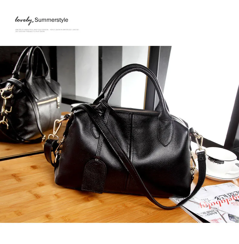 Настоящая коровья кожа, женская сумка из натуральной кожи, сумка на плечо, высокое качество, дизайнерская Роскошная брендовая Бостонская сумка через плечо, сумки