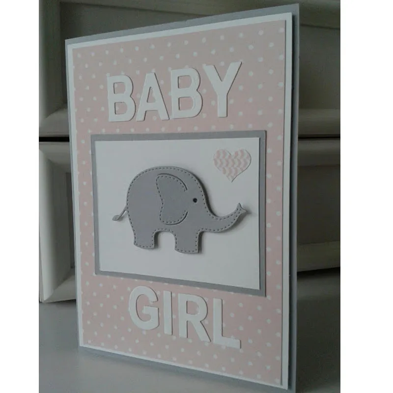 Elephants baby Stencil Metal Cutting Dies Cut Practice Hands on DIY Scrapbooking Album Craft die|Вырубные штампы| |