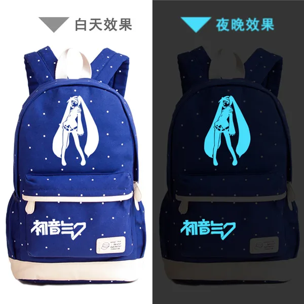 6 Музыкальный Хацунэ Мику Печать Рюкзак Kawaii женские сумки на плечо Miku Mochila Feminina Холст Школьные сумки для девочек-подростков - Цвет: 6