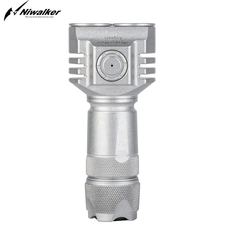Niwalker 21700 Фонарик светодиодный маленький фонарик MM6S(eH) LT USB Перезаряжаемый Мини Кемпинг 5500 люменов Cree 6 WL серебристый легкий - Испускаемый цвет: MM6S(cG)305ST3500lms