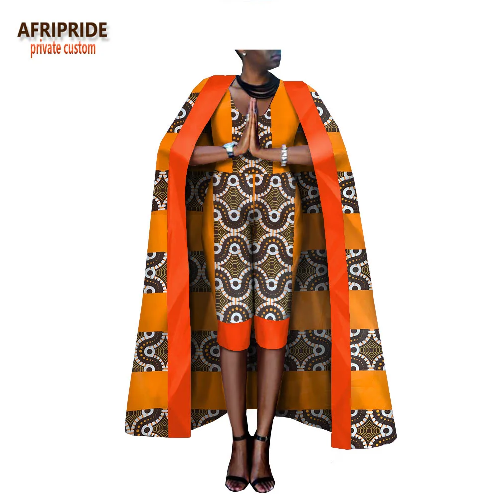 Африка одежда Летний хайстрит женский костюм AFRIPRIDE без рукавов до колена