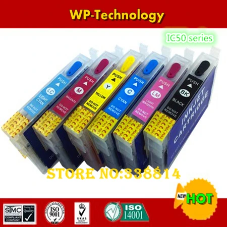 Пустые чернильные картриджи для ICBK50 ICLM50 IC50 Подходит Epson PM