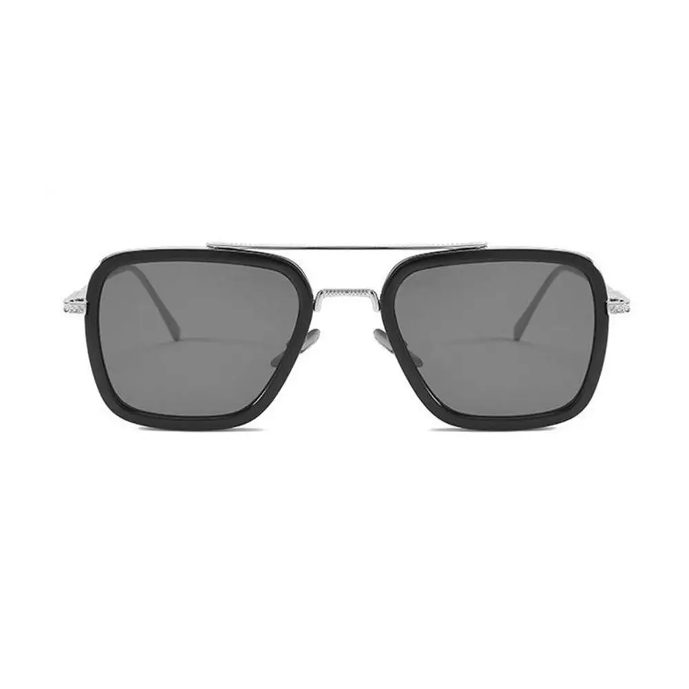 B Ironman glasses Edith Sunglasses Spider Man 3 glasses Retro Sunglasses men&women Radiation Protection Anti-UV Decoration Glasses - Color: B