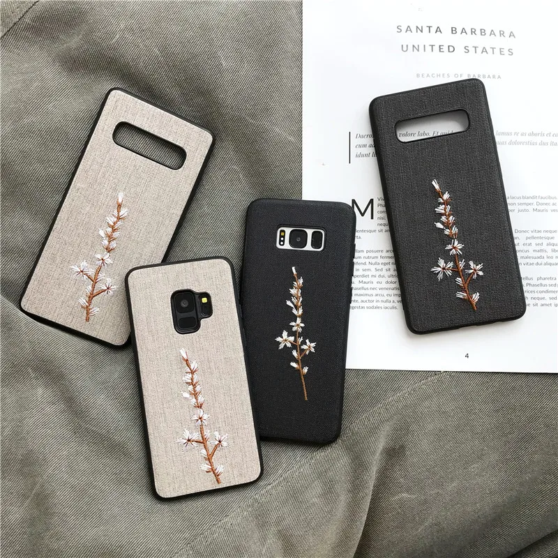 DCHZIUAN чехол для телефона с вышитыми цветами для Samsung Galaxy S10 S10 Plus S10e S9 S9plus S8 Plus Note 9 Note 8 чехол 3D чехол