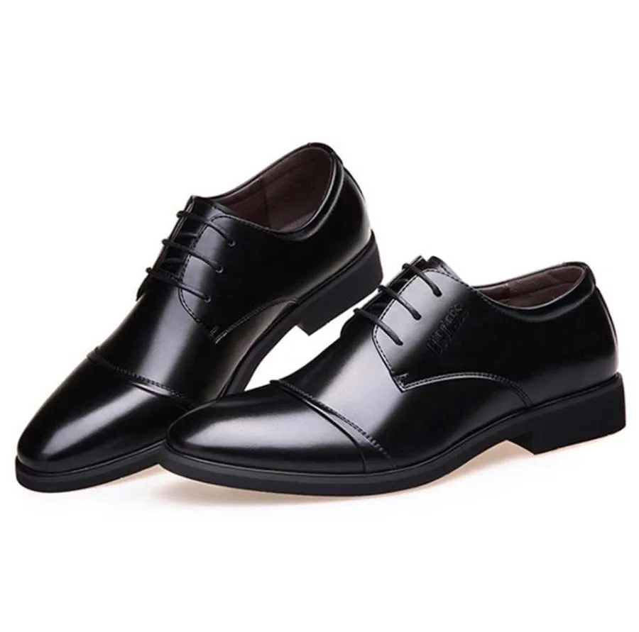 Men's New Leather Shoes Spring Business Dress Breathable Casual Show Confidence Handsome Great Wedding Male | Обувь