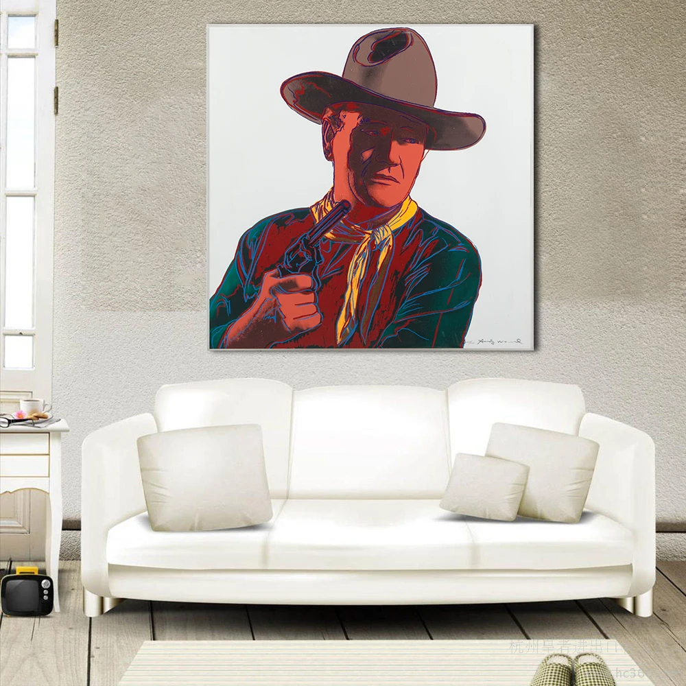 Картина на холсте Джон Уэйн без рамки | Дом и сад