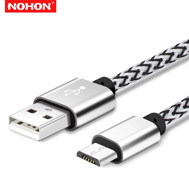 Кабель зарядный NOHON Micro USB Для Huawei Mate 7 8 Honor 6 8X Samsung S6 S7 LG G3 G4|Кабели для мобильных