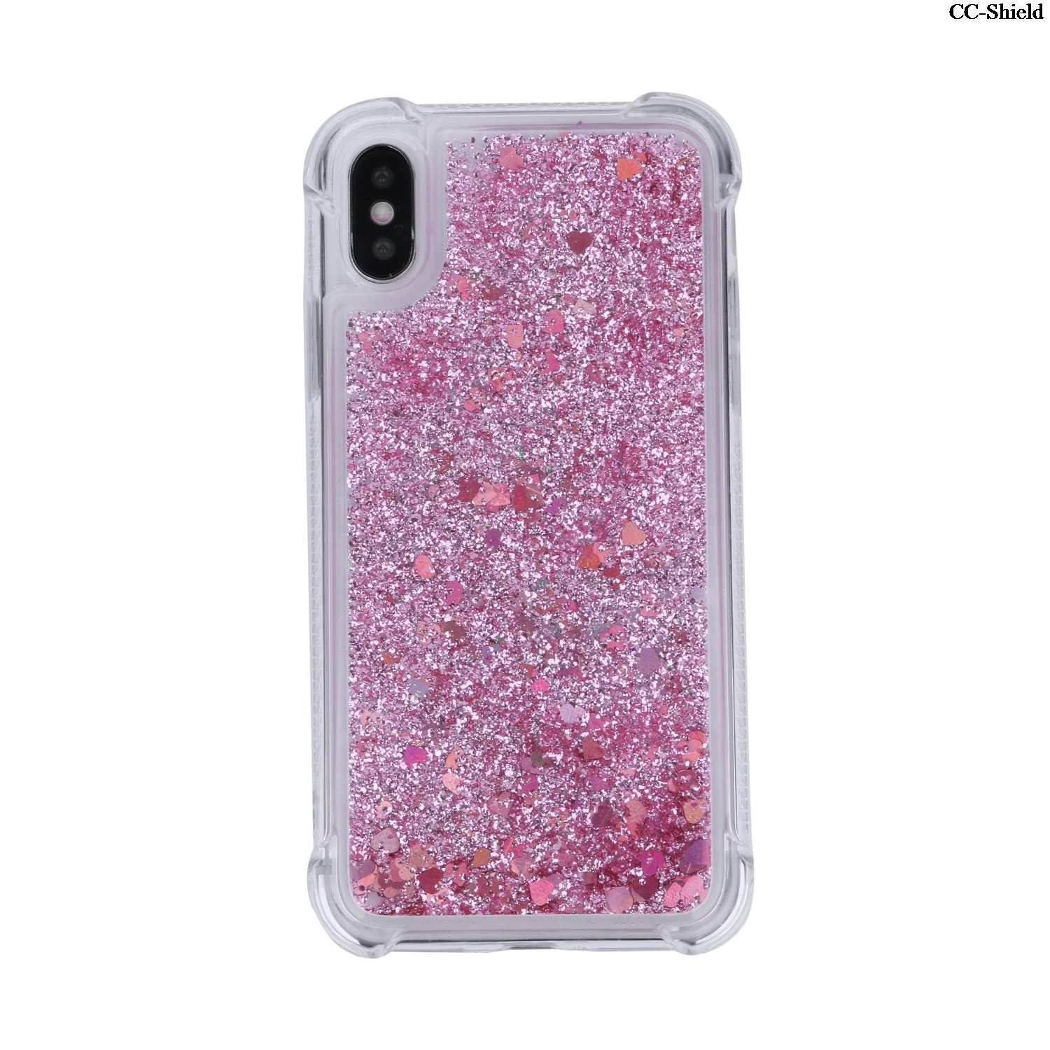 TPU Case for Apple iPhone X Fashion Dynamic Flow Liquid Flash Crystal Clear Back Cover iPhoneX Soft silicone capa |
