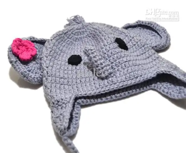 Snowman nder elephant cartoon characters Christmas children's hat Pure color knitted by hand Infants and young children cap 3169 | Детская