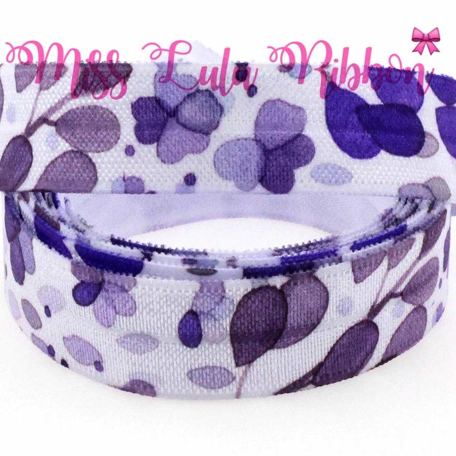5/8&quot 16mm Ink Printing Heart Patterns Printed Fold Over Elastic Ribbon DIY Hair Cilps Webbings 50yards/roll MD1501016-16-2475 | Дом и сад