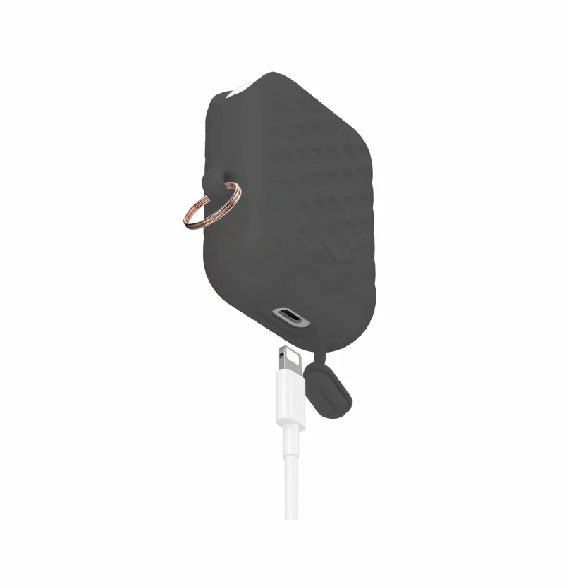Водонепроницаемый чехол для наушников Airpods 2& 1, мягкий силиконовый беспроводной чехол для наушников Airpods, защитный чехол с крючком