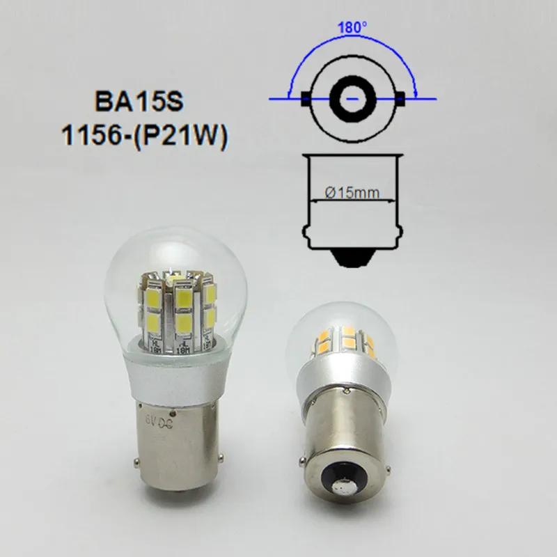 Светодиодные индикаторы Amywnter Ba15s 6 в 12 В 1156 светодиодов P21w двойная интенсивность