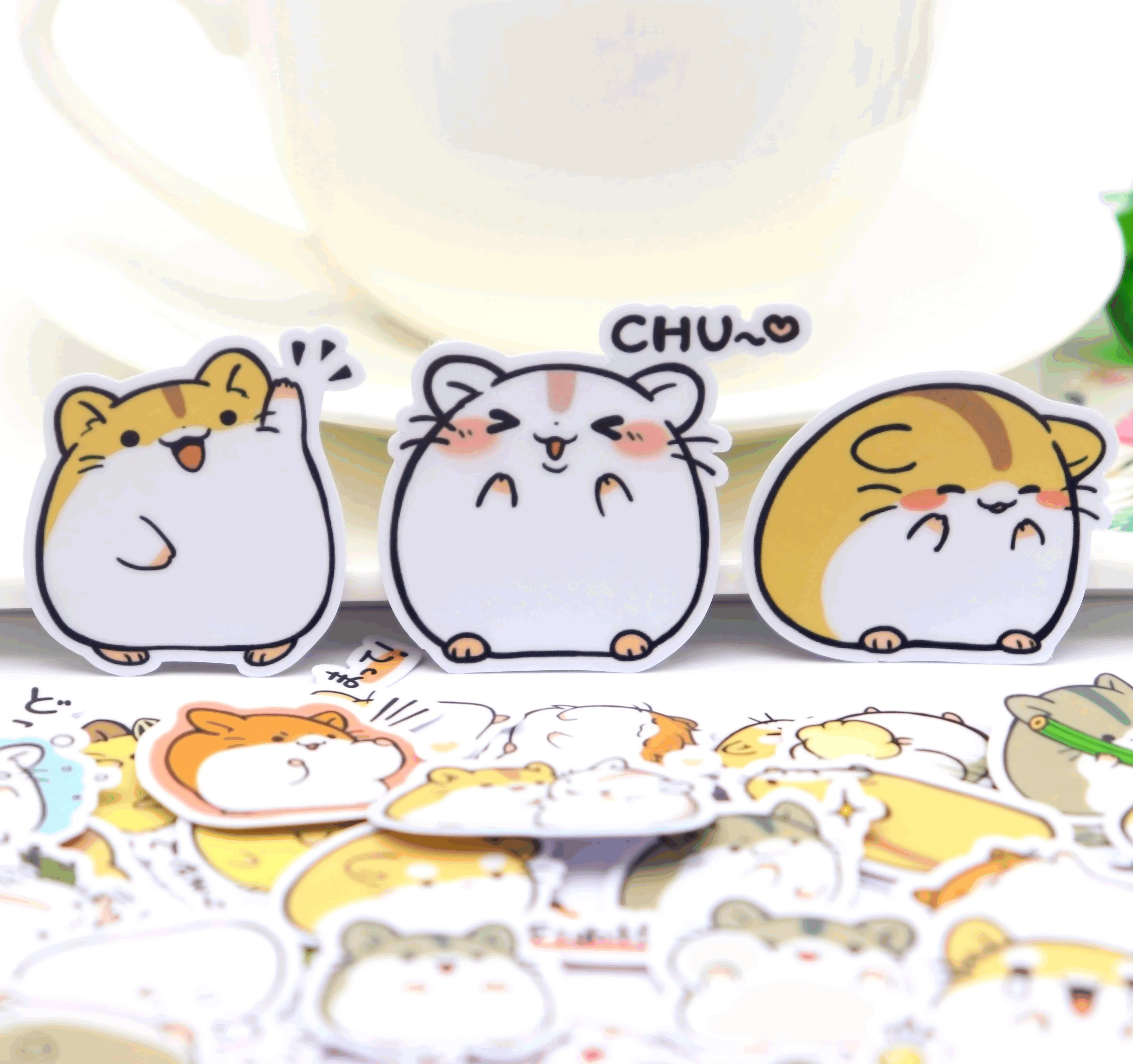 39 шт kawaii самодельные наклейки для хомяка s для стайлинга автомобилей велосипед мотоцикл телефон книга путешествия багаж игрушка забавные наклейки Bomb