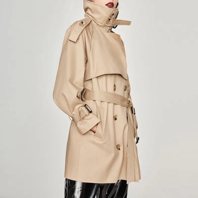 Женский Свободный плащ ветровка модная верхняя одежда высокого качества на