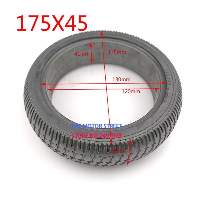 175x45 Хорошее качество 4/4. 6/5/5,5/5,5x2/6,0x2/165x45/175x45/8x2,125 цельнолитые резиновые шины подходит для электрического сбалансированного автомобиля электрический скутер ребенка - Цвет: 175x45
