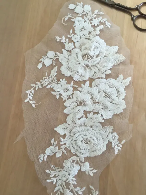 4 шт. бокал для шампанского из хлопка с цветочной вышивкой кружевными