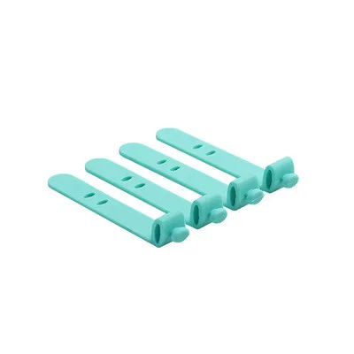 4pcs green 4 шт./упак. силиконовый конфетного цвета, мягкий кабель Winder Wire Органайзер гарнитуры Портативный функция "антипотеря дома и школы офисный стол хранение - Цвет: 4pcs green