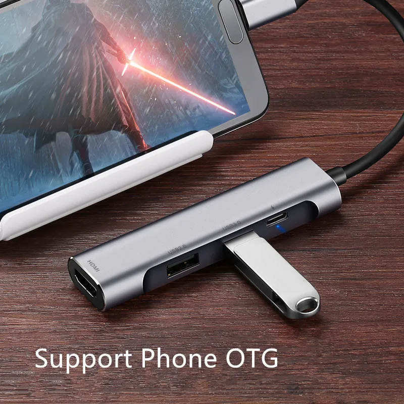 USB C концентратор Thunderbolt 3 адаптер Поддержка samsung Dex кабель type к HDMI PD 0 док станция 4 K *