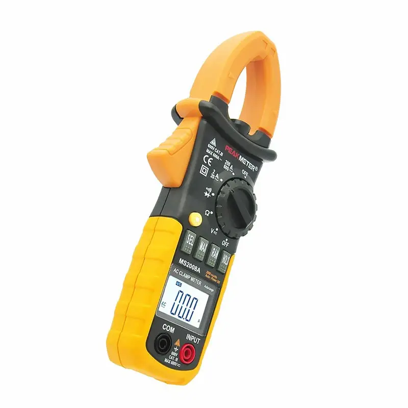 PEAKMETER PM2008A цифровые клещи Автоматический диапазон клещи Амперметр Вольтметр Омметр w/ЖК-дисплей подсветка тока Напряжение Тестер