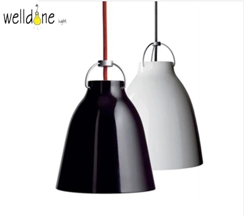 Черный белый E27 простой дизайн дивана скандинавский алюминиевый подвесной