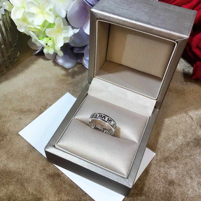 

Roman Numerals Open Adjustable Ring Delicate Craftmanship Jewelry Fashion Women Resizable Pure 925 Sterling Silver Ring