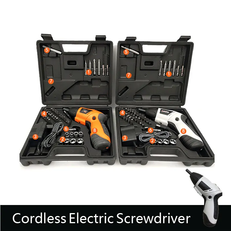 DALAIER Electric Screwdriver Cordless Drill Wireless Power Driver AC 220V 4.8V Lithium-lon Battery With 44 Torque Setting 102 |