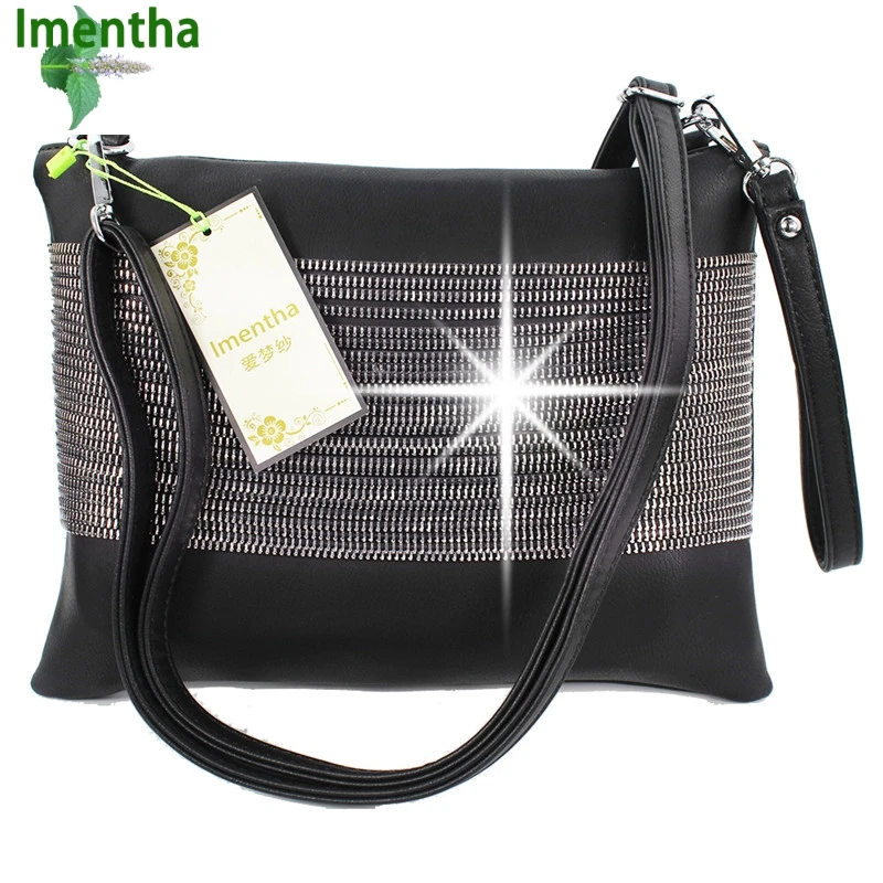 Быстрая доставка! Женские сумки-мессенджеры 2017 черные сумки через плечо для