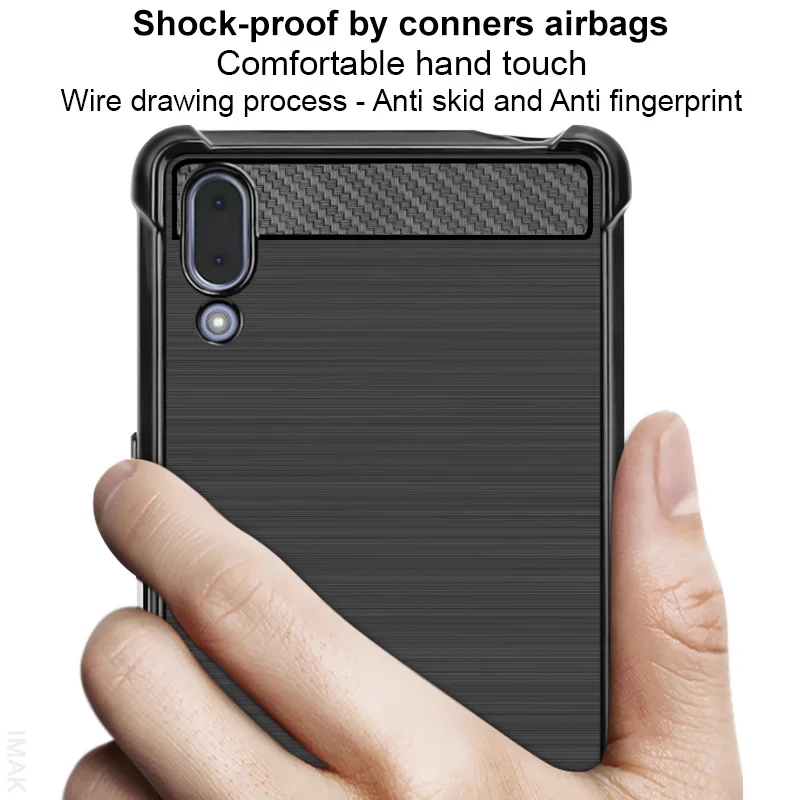 For Sony Xperia L3 case iMAK Vega Fiber Pattern airbag Phone Bumper Cover |