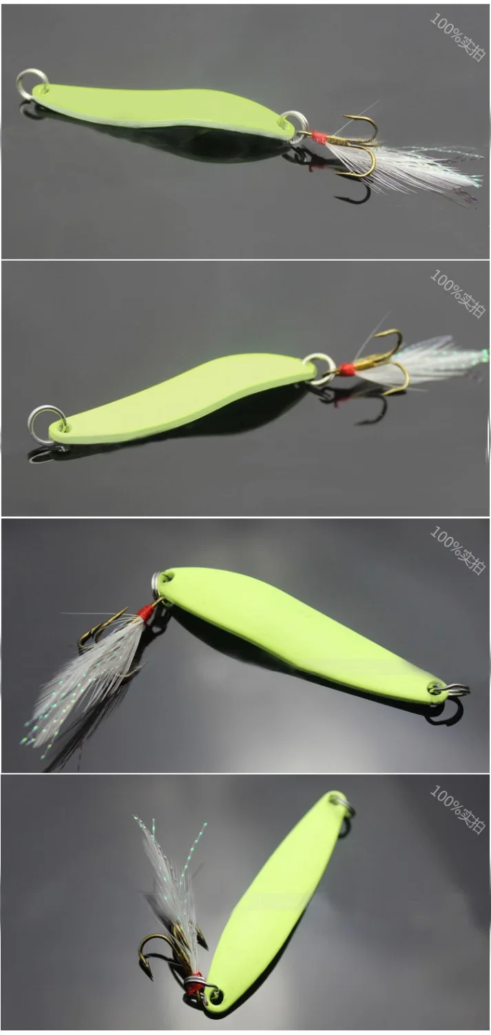 Металлическая блесна рыболовная приманка шум блестки жесткие приманки с пером