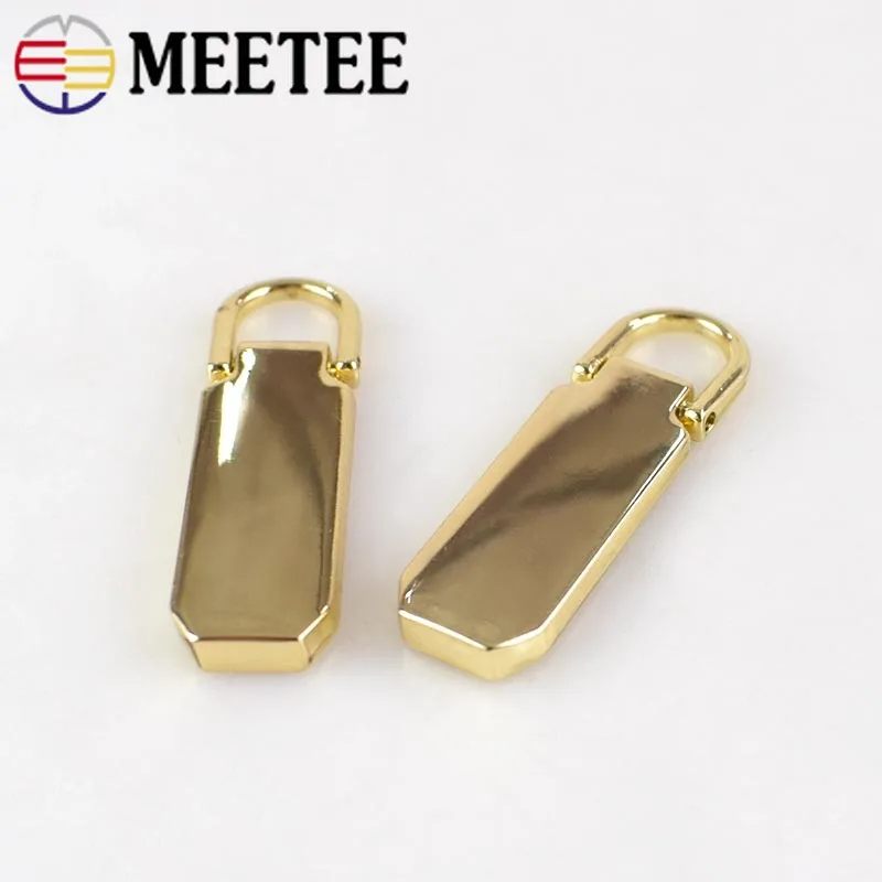 gold 20 шт. Meetee 41x12 мм Съемные Металлические молнии Съемник для 5# молнии ползунки молнии Pull Tab молнии ремонтные наборы DIY шитье ремесло - Цвет: gold