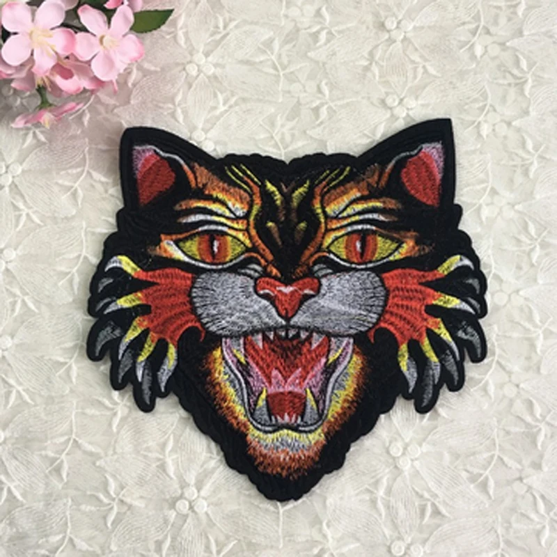 3D Красочные кошка леопард Нашивки Кепки обуви швейная на вышитые аппликации DIY