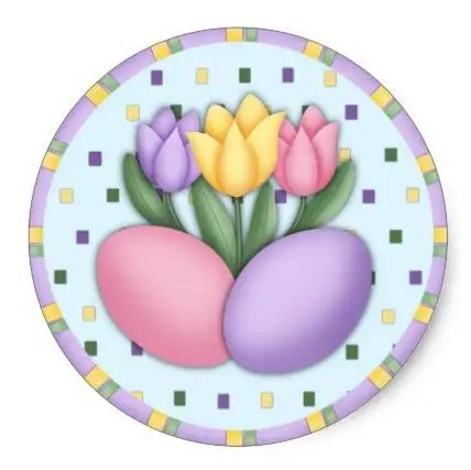 

1.5inch Tulips and Eggs Stickers