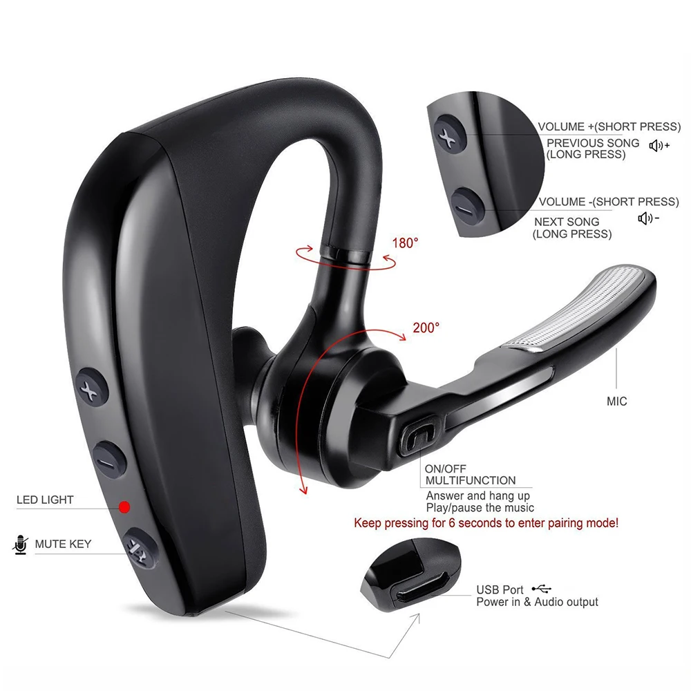 Bluetooth гарнитура K10A с системой шумоподавления|bluetooth earphone|headset bluetoothvoyager legend |
