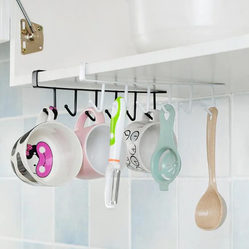 Cabinet To Receive A Rack of Multi-function Line Hook Closet Organizer Kitchen Storage Cupboard Hanging Hanger | Дом и сад