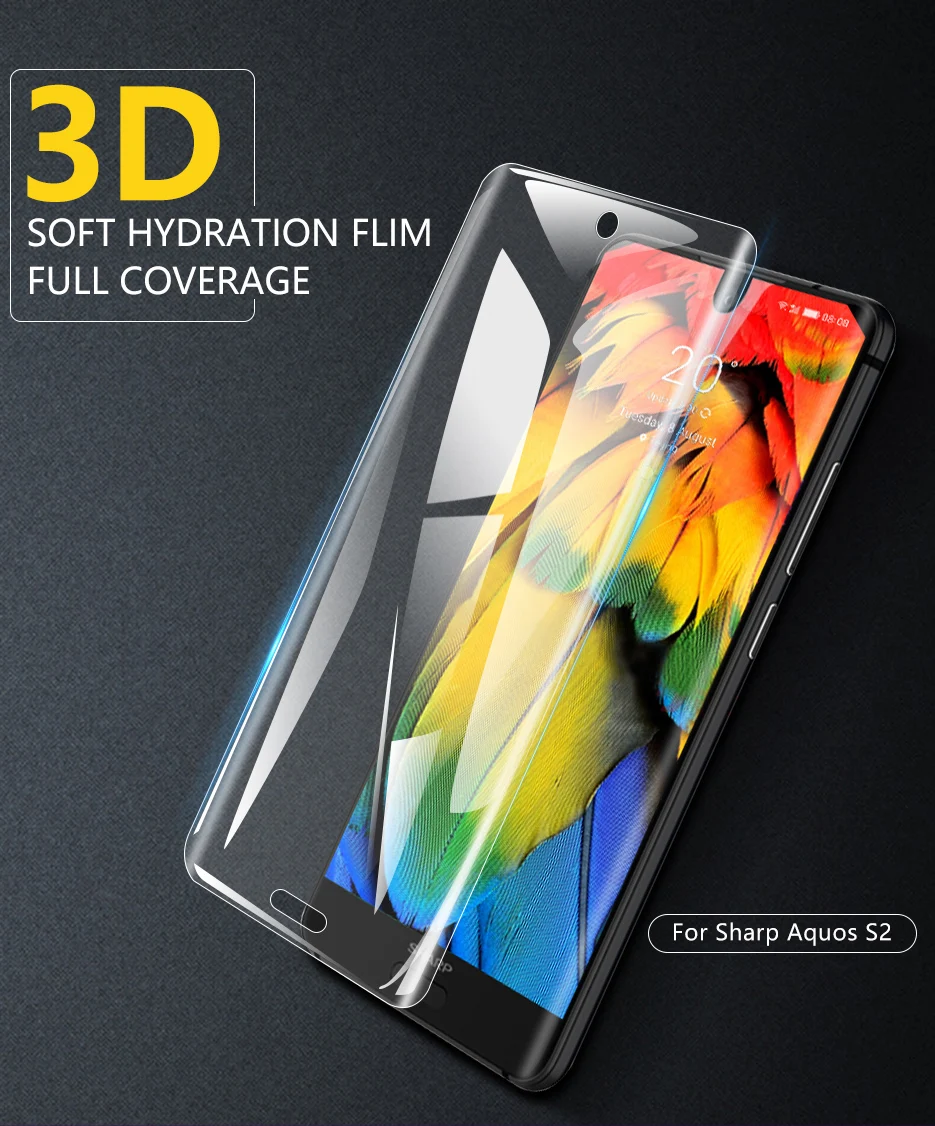 CHYI 3D изогнутая пленка для Sharp Aquos S3 S2 S3mini защита экрана Взрывозащищенная полная гидратационная пленка с инструментом не стекло