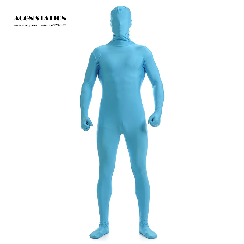 Zentai полный костюм кожи Комбинезон Костюмы на Хэллоуин взрослый комбинезон по